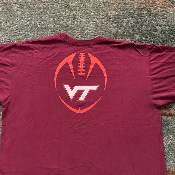 NIKE VA TECH HOKIES TEAM ISSUE FOOTBALL T SHIRT - Picture 4 of 6